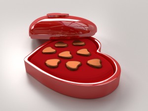 heart chocolate box Model 3D