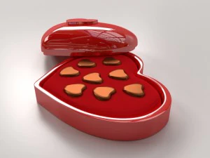 heart chocolate box 3D Model