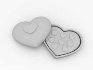 heart chocolate box Model 3D