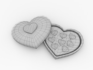 heart chocolate box Model 3D