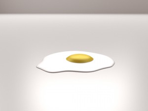 fried egg Model 3D