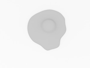fried egg Model 3D