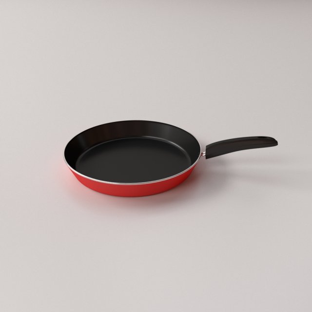 frying pan 3D 模型 .c4d .max .obj .3ds .fbx .stl .blend 
