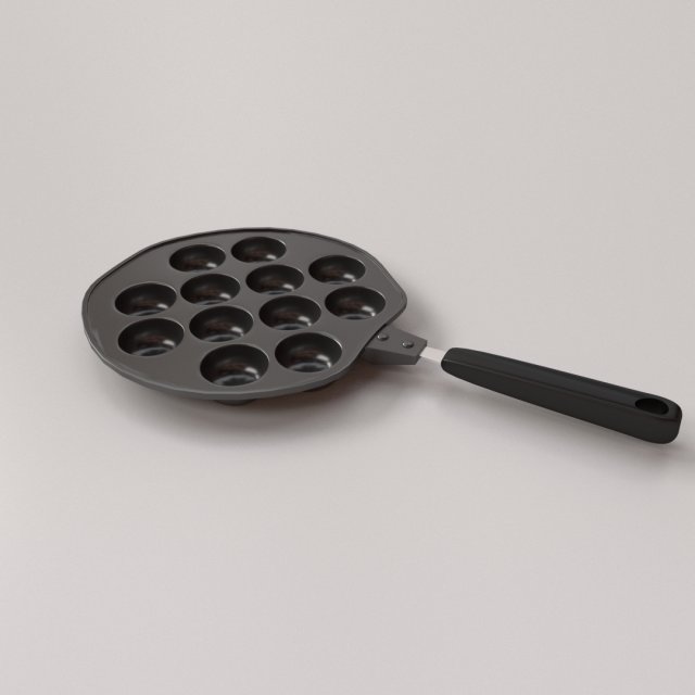 takoyaki pan 3D Model .c4d .max .obj .3ds .fbx .stl .blend 