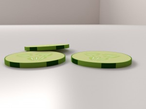 cucumber slices Modelo 3D