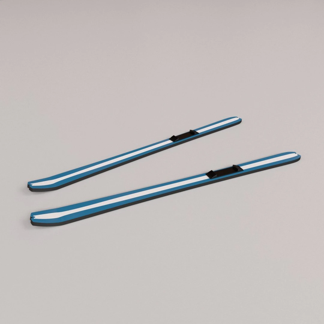 skis v1 3D Model .c4d .max .obj .3ds .fbx .stl .blend