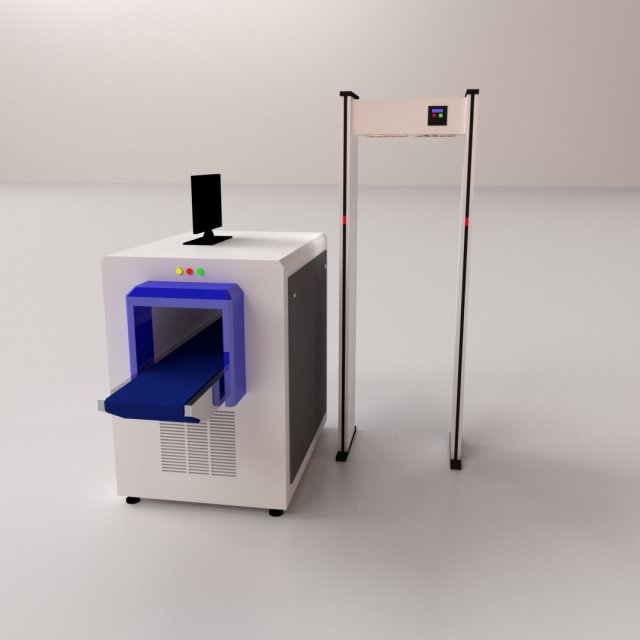 security scanner 3D Модель .c4d .max .obj .3ds .fbx .stl .blend 