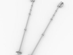 ski poles 3D 模型