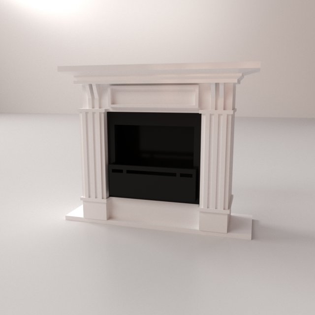 fireplace 3D Model .c4d .max .obj .3ds .fbx .stl .blend 