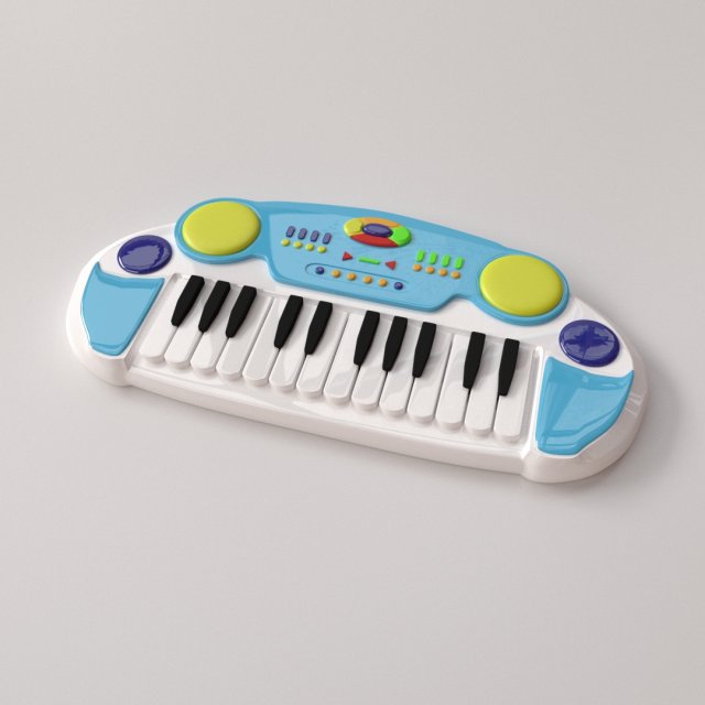 electronic keyboard toy 3D Model .c4d .max .obj .3ds .fbx .stl .blend 