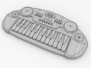 electronic keyboard toy 3D Model