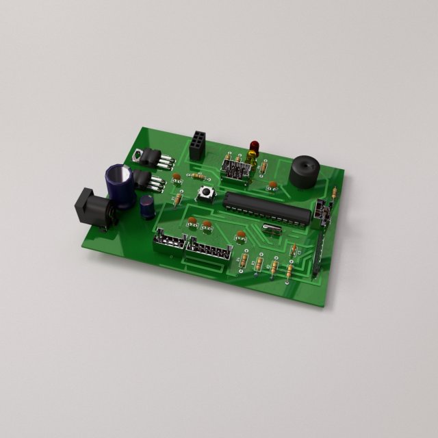 circuit board 3D Model .c4d .max .obj .3ds .fbx .stl .blend 