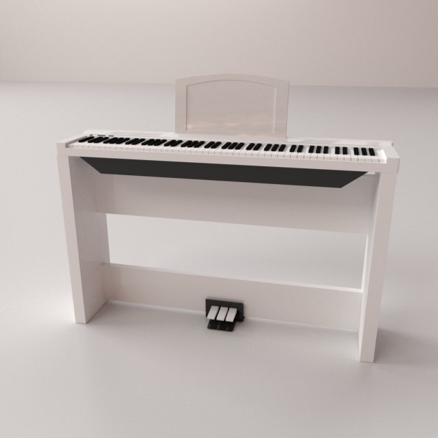 electronic keyboard v2 3D मॉडल .c4d .max .obj .3ds .fbx .stl .blend 