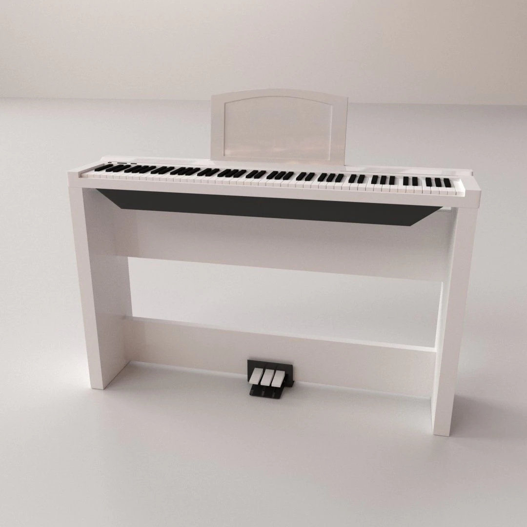 electronic keyboard v2 3D Model .c4d .max .obj .3ds .fbx .stl .blend 