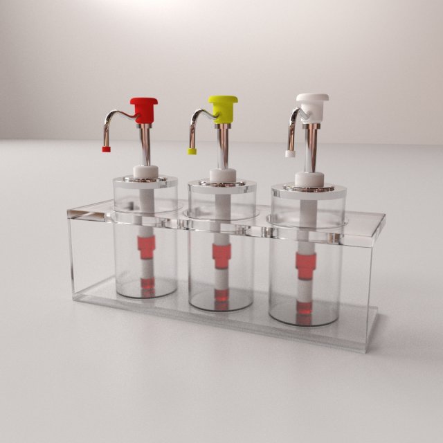 condiment dispenser v2 3D Модель .c4d .max .obj .3ds .fbx .stl .blend 