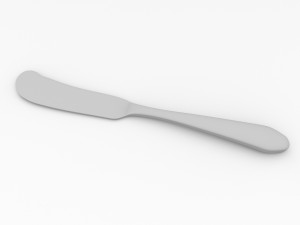 butter spread knife Model 3D