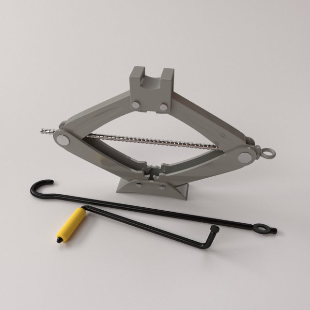 car jack 3D Модель .c4d .max .obj .3ds .fbx .stl .blend 