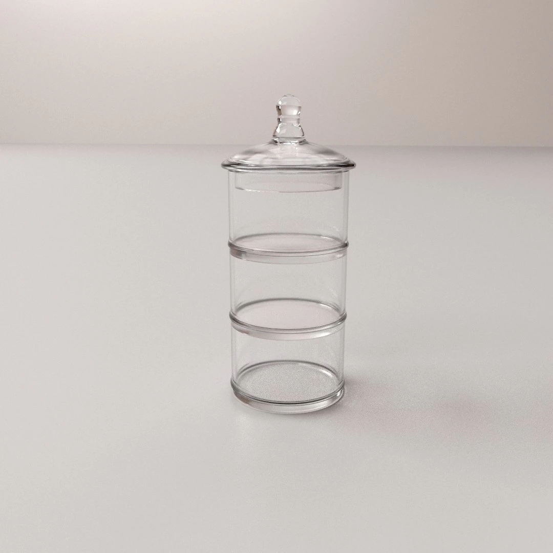 acrylic spice container v2 3D Model .c4d .max .obj .3ds .fbx .stl .blend 