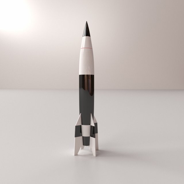 v2 rocket 3D मॉडल .c4d .max .obj .3ds .fbx .stl .blend 