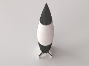 v2 rocket 3D मॉडल
