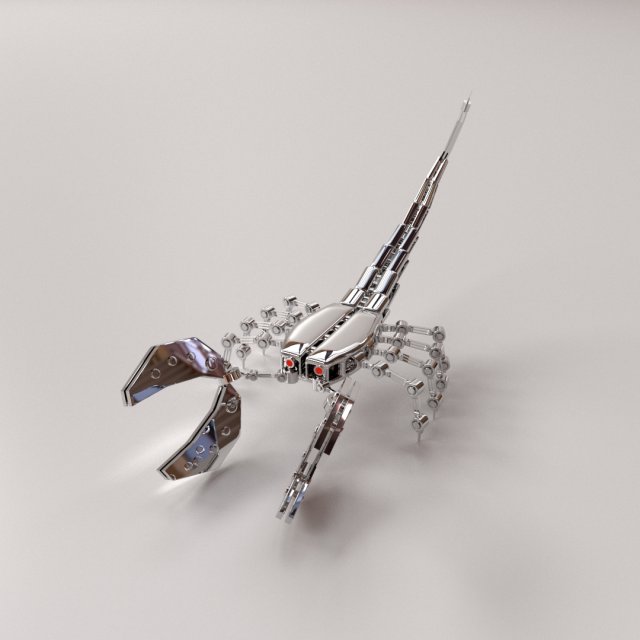 scorpion bot 3D Model .c4d .max .obj .3ds .fbx .stl .blend 