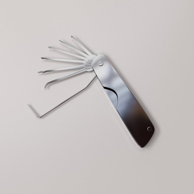 lock pick sets Modello 3D .c4d .max .obj .3ds .fbx .stl .blend 
