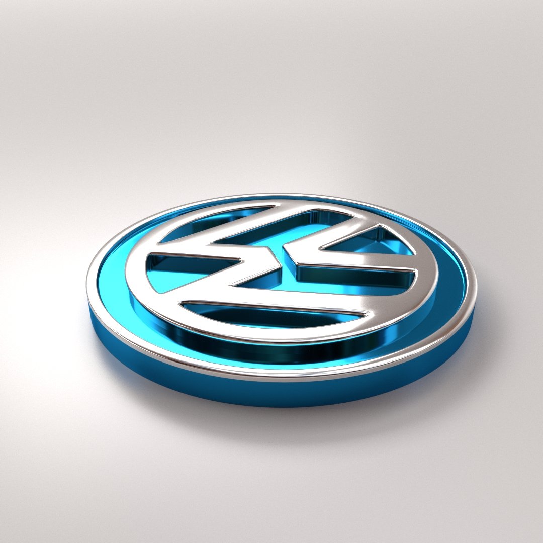volkswagen logo 3D Model in Parts of auto 3DExport