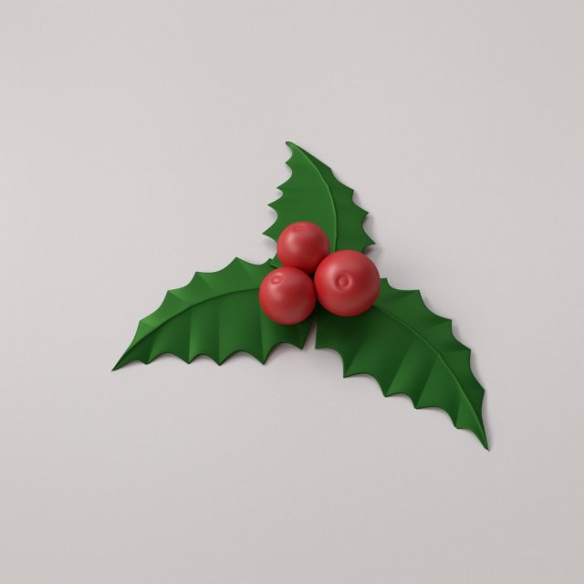mistletoe 3D Model .c4d .max .obj .3ds .fbx .stl .blend 