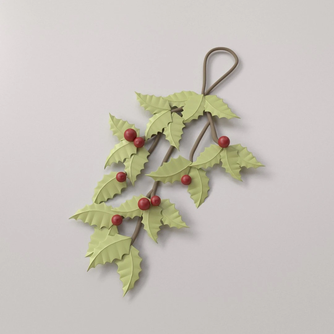mistletoe v2 3D Model .c4d .max .obj .3ds .fbx .stl .blend 