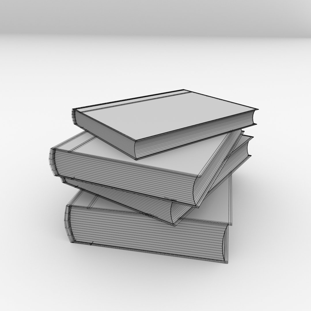 Books 3d model