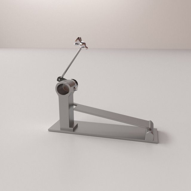 brass drum pedal Modelo 3D .c4d .max .obj .3ds .fbx .stl .blend 