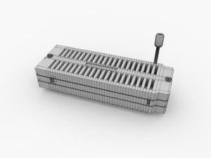 zif socket Modello 3D