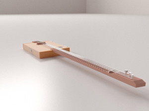 cigarbox guitar 3D 模型