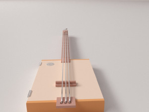 cigarbox guitar 3D 模型