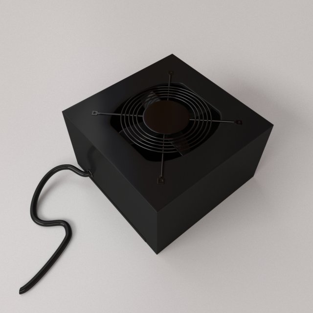 power supply unit Model 3D .c4d .max .obj .3ds .fbx .stl .blend 