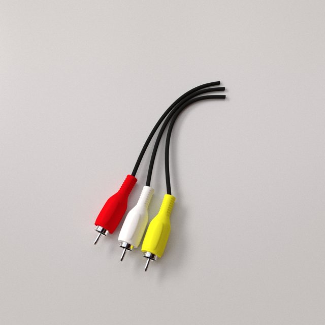 rca connector 3D मॉडल .c4d .max .obj .3ds .fbx .stl .blend 