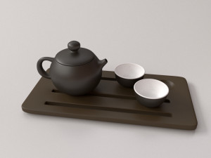 chinese tea set 3D Model