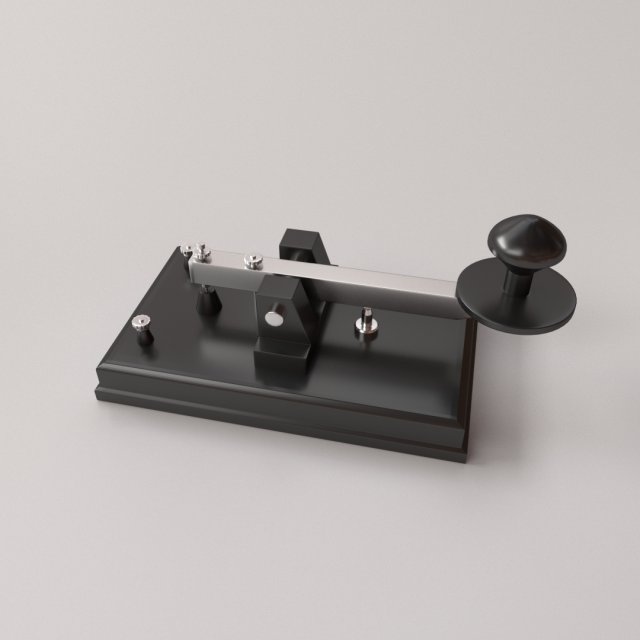 telegraph key 3D मॉडल .c4d .max .obj .3ds .fbx .stl .blend 