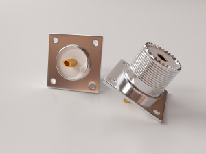 so239 panel mount 3D Model