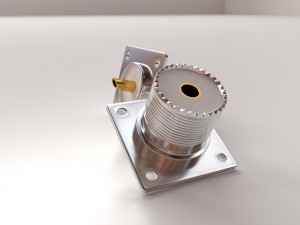so239 panel mount 3D Model