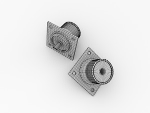 so239 panel mount 3D Model