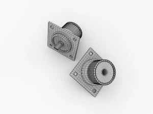 montagem em painel so239 Modelo 3D