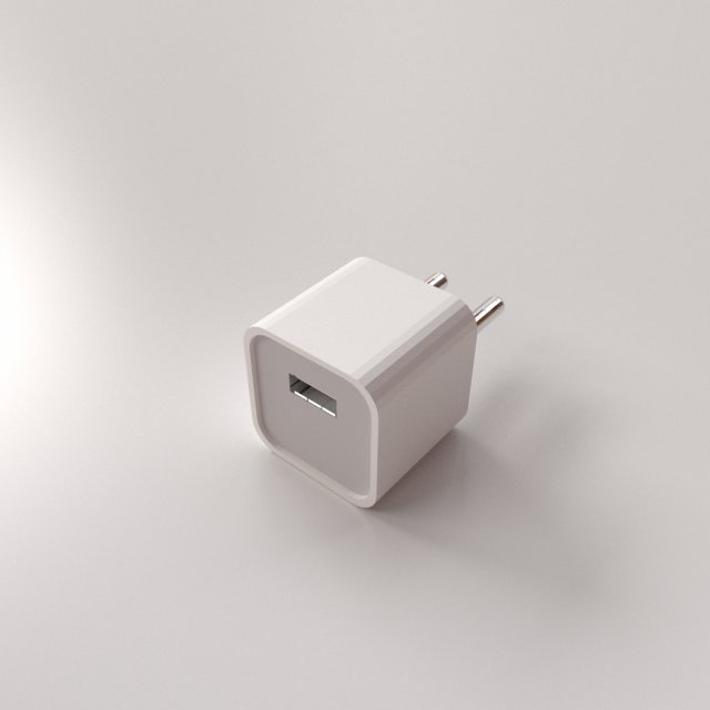 usb power adapter Modello 3D .c4d .max .obj .3ds .fbx .stl .blend 