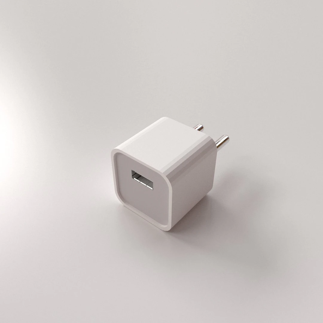usb power adapter 3D Model .c4d .max .obj .3ds .fbx .stl .blend 
