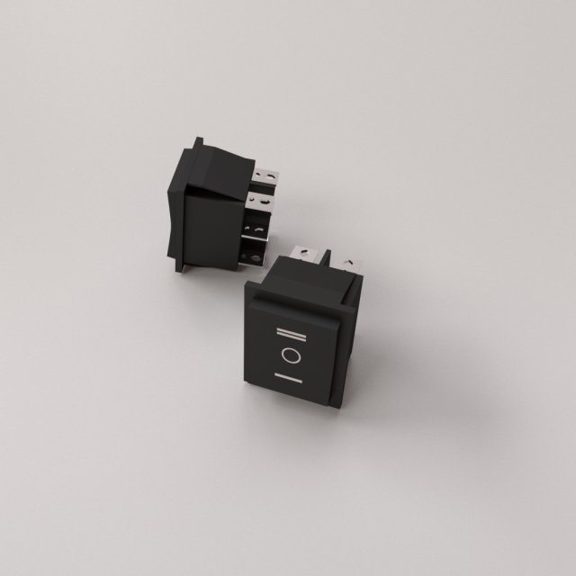 dpdt rocker switch 3D-Modell .c4d .max .obj .3ds .fbx .stl .blend 