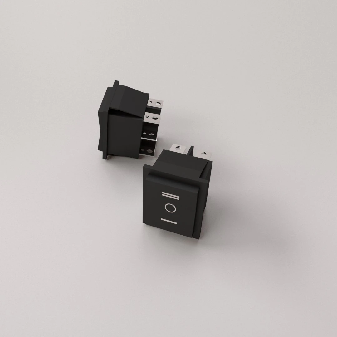 dpdt rocker switch 3D Model .c4d .max .obj .3ds .fbx .stl .blend