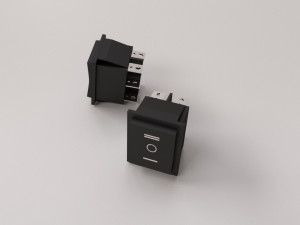 dpdt rocker switch 3D 모델