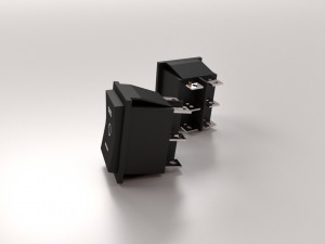 dpdt rocker switch 3D-Modell