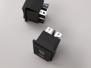 dpdt rocker switch 3D-Modell