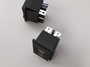 dpdt rocker switch 3D Model